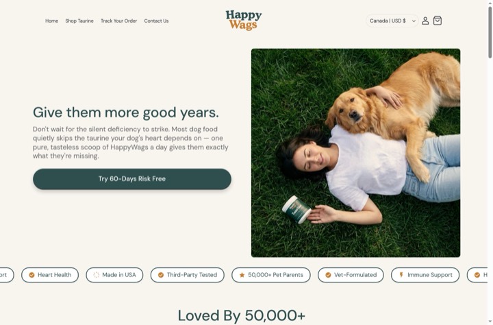 Page d'accueil de happywags.co