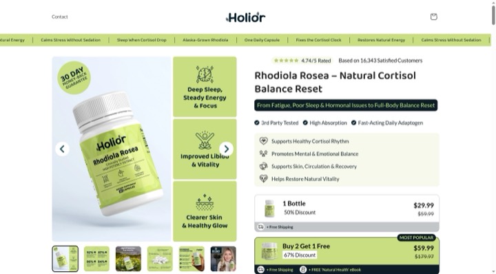 Page d'accueil de holior.com